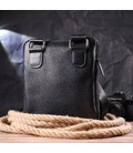 Мужская сумка из комбинированой натуральной кожи SHVIGEL 18720 Черная картинка, изображение, фото