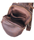 Вінтажна чоловіча сумка через плече з натуральної шкіри 21303 Vintage Коричнева картинка, зображення, фото