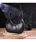 Модна жіноча сумка-хобо з натуральної гладкої шкіри 21288 Vintage Чорна картинка, зображення, фото