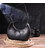 Модная женская сумка-хобо из натуральной гладкой кожи 21288 Vintage Черная картинка, изображение, фото