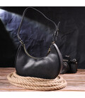 Модна жіноча сумка-хобо з натуральної гладкої шкіри 21288 Vintage Чорна картинка, зображення, фото