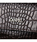 Удобный клатч для мужчин из натуральной фактурной кожи с тиснением под крокодила CANPELLINI 21561 Коричневый картинка, изображен