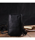 Мужская сумка на пояс из натуральной кожи 21481 Vintage Черная картинка, изображение, фото