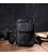 Вертикальная поясная сумка для мужчин из натуральной кожи 21487 Vintage Черная картинка, изображение, фото