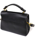 Жіноча стильна сумка з натуральної шкіри 22074 Vintage Чорна картинка, зображення, фото