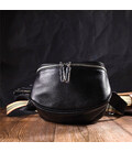 Полукруглая сумка через плечо из натуральной кожи 22079 Vintage Черная картинка, изображение, фото