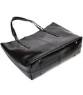 Функціональна сумка шоппер із натуральної шкіри 22095 Vintage Чорна картинка, зображення, фото