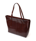 Практична сумка шоппер із натуральної шкіри 22103 Vintage Коричнева картинка, зображення, фото