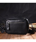 Отменная женская сумка на плечо из натуральной кожи 22123 Vintage Черная картинка, изображение, фото