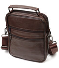 Вертикальная мужская сумка из натуральной кожи Vintage 21952 Коричневая картинка, изображение, фото