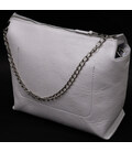 Містка жіноча сумка з натуральної шкіри GRANDE PELLE 11654 Біла картинка, зображення, фото