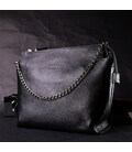Якісна жіноча сумка з натуральної шкіри GRANDE PELLE 11655 Чорна картинка, зображення, фото