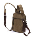 Сумка-рюкзак у стилі мілітарі з двома відділеннями із щільного текстилю Vintage 22163 Оливковий картинка, зображення, фото