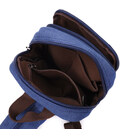Універсальна сумка-рюкзак із двома відділеннями із щільного текстилю Vintage 22165 Синій картинка, зображення, фото