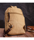 Удобная сумка-рюкзак в стиле милитари с двумя отделениями из плотного текстиля Vintage 22166 Песочный картинка, изображение, фот