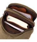 Мужская практичная сумка через плечо с уплотненной спинкой Vintagе 22174 Оливковый картинка, изображение, фото