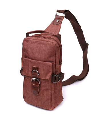 Плечевая сумка для мужчин из плотного текстиля Vintage 22186 Коричневый картинка, изображение, фото