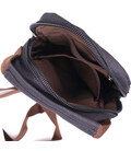 Необычная плечевая сумка для мужчин из плотного текстиля Vintage 22187 Черный картинка, изображение, фото