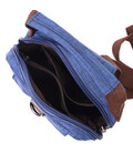 Цікава плечова сумка для чоловіків із щільного текстилю Vintage 22190 Синій картинка, зображення, фото