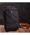 Оригинальная мужская сумка через плечо из плотного текстиля Vintage 22192 Черный картинка, изображение, фото