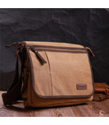 Містка текстильна сумка для ноутбука 13" через плече Vintage 22201Коричнева картинка, зображення, фото