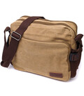Функциональная мужская сумка мессенджер из плотного текстиля Vintage 22206 Песочный картинка, изображение, фото