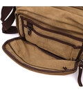 Функциональная мужская сумка мессенджер из плотного текстиля Vintage 22206 Песочный картинка, изображение, фото