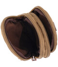 Вертикальна сумка-чохол на пояс із металевим карабіном із текстилю Vintage 22227 Пісочний картинка, зображення, фото