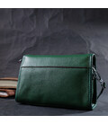 Компактная женская кожаная сумка с полукруглым клапаном Vintage 22260 Зеленая картинка, изображение, фото