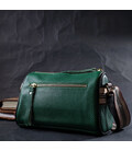Женская сумка с оригинальным украшением из натуральной кожи Vintage 22261 Зеленая картинка, изображение, фото