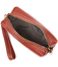 Оригинальная женская сумка с двумя ремнями из натуральной кожи Vintage 22273 Коричневый картинка, изображение, фото
