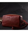 Оригинальная женская сумка с двумя ремнями из натуральной кожи Vintage 22273 Коричневый картинка, изображение, фото
