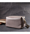 Женская интересная сумка с двумя ремнями из натуральной кожи Vintage 22275 Серый картинка, изображение, фото
