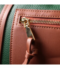 Яскрава двокольорова сумка жіноча з натуральної шкіри Vintage 22302 Зелений картинка, зображення, фото