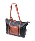 Удивительная двухцветная женская сумка из натуральной кожи Vintage 22303 Черный картинка, изображение, фото