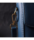 Женская сумка вертикального формата с клапаном из натуральной кожи Vintage 22310 Голубая картинка, изображение, фото
