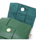 Компактная вечерняя сумка для женщин с переплетами из натуральной кожи Vintage 22312 Зеленая картинка, изображение, фото
