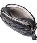 Стеганая сумка для женщин из мягкой натуральной кожи Vintage 22325 Черная картинка, изображение, фото
