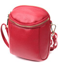 Яркая сумка интересного формата из мягкой натуральной кожи Vintage 22340 Красная картинка, изображение, фото