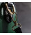 Кожаная сумка бочонок с темными акцентами Vintage 22351 Зеленая картинка, изображение, фото