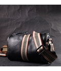 Оригінальна сумка для жінок з акцентом посередині з натуральної шкіри Vintage 22362 Чорна картинка, зображення, фото