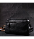 Жіноча сумка-клатч із м'якої натуральної шкіри Vintage 22375 Чорна картинка, зображення, фото