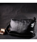 Повсякденна шкіряна сумка з двома знімними ременями Vintage 22379 Чорна картинка, зображення, фото