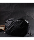 Вечірня жіноча сумочка на ланцюжку з натуральної шкіри Vintage 22382 Чорна картинка, зображення, фото