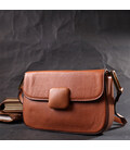 Модная сумка с жестким каркасом из натуральной кожи Vintage 22390 Коричневая картинка, изображение, фото