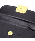 Лаконичная сумка с жестким каркасом из натуральной кожи Vintage 22391 Черная картинка, изображение, фото