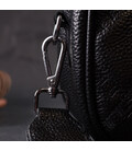 Кожаная женская сумка полукруглого формата на плечо Vintage 22394 Черная картинка, изображение, фото
