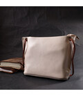 Жіноча трапецієподібна сумка на плече з натуральної шкіри Vintage 22396 Біла картинка, зображення, фото