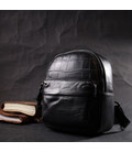 Компактный стильный рюкзак из натуральной кожи Vintage 22434 Черный картинка, изображение, фото