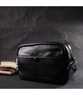 Жіноча сумка з натуральної м'якої шкіри Vintage 22436 Чорна картинка, зображення, фото